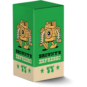 The original Browny’s Espresso 77 package