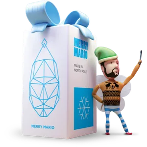 The original Merry Mario package