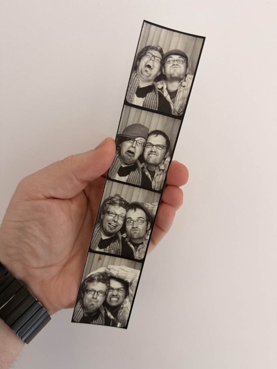 Lucas Buick and Ryan Dorshorst, a photo booth strip