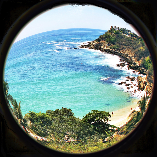 A photograph taken with the Fisheye camera