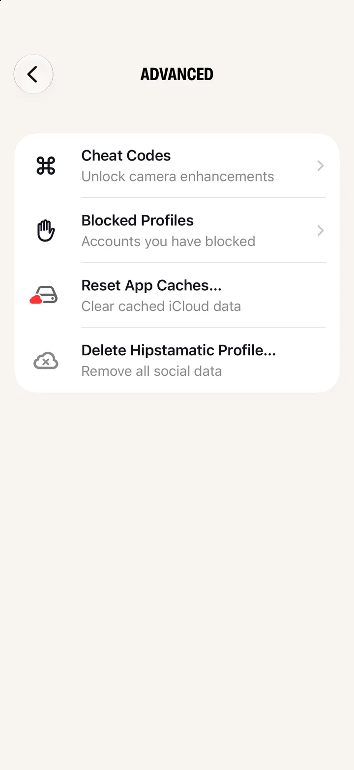 Step 3: Tap Reset App Caches…