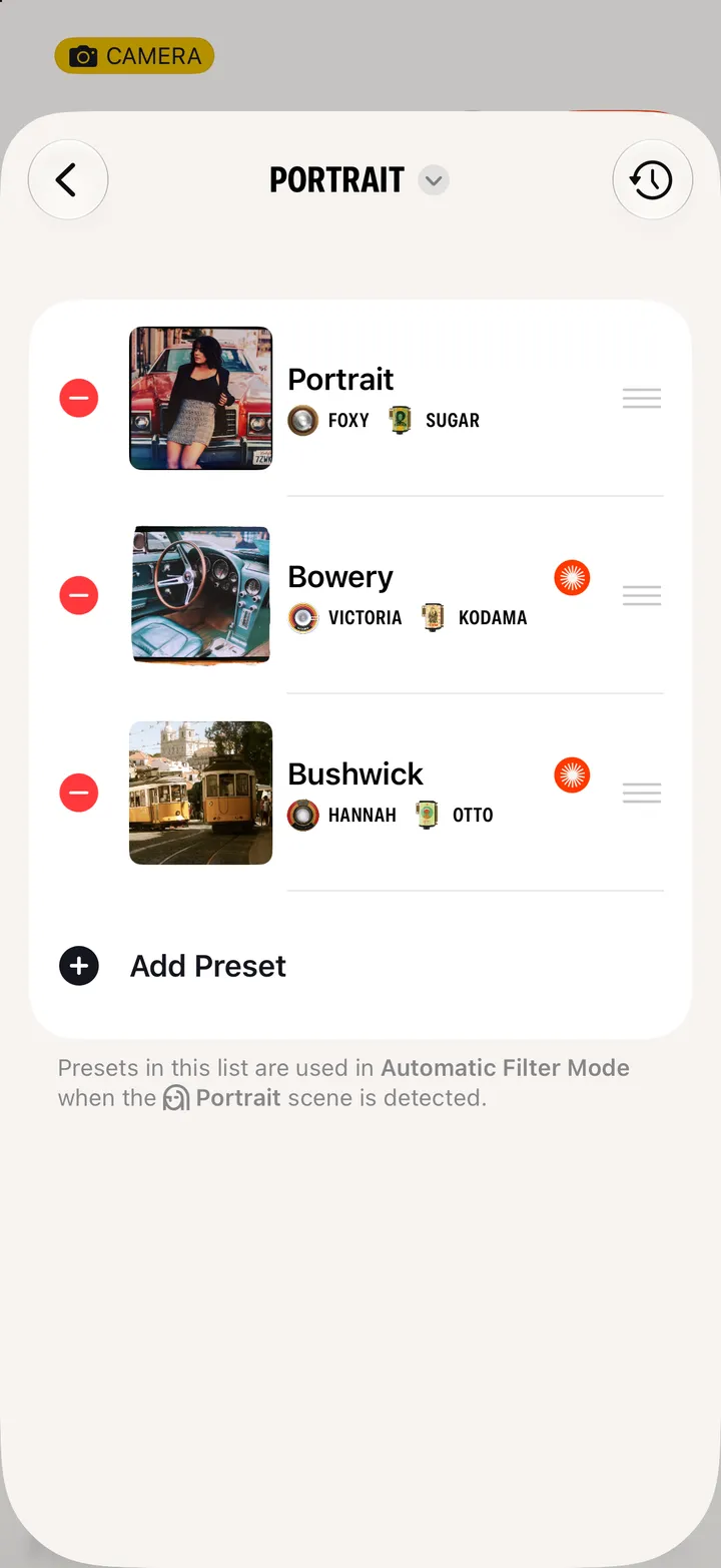 Step 4: Tap Add Preset