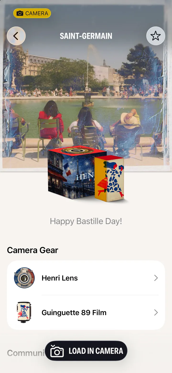 Step 3: Tap Load in Camera
