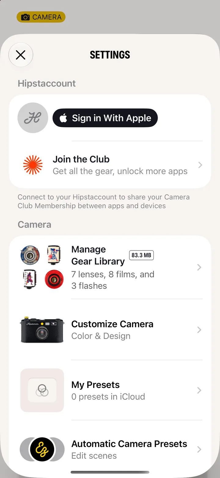 Step 2: Tap Manage Gear Library