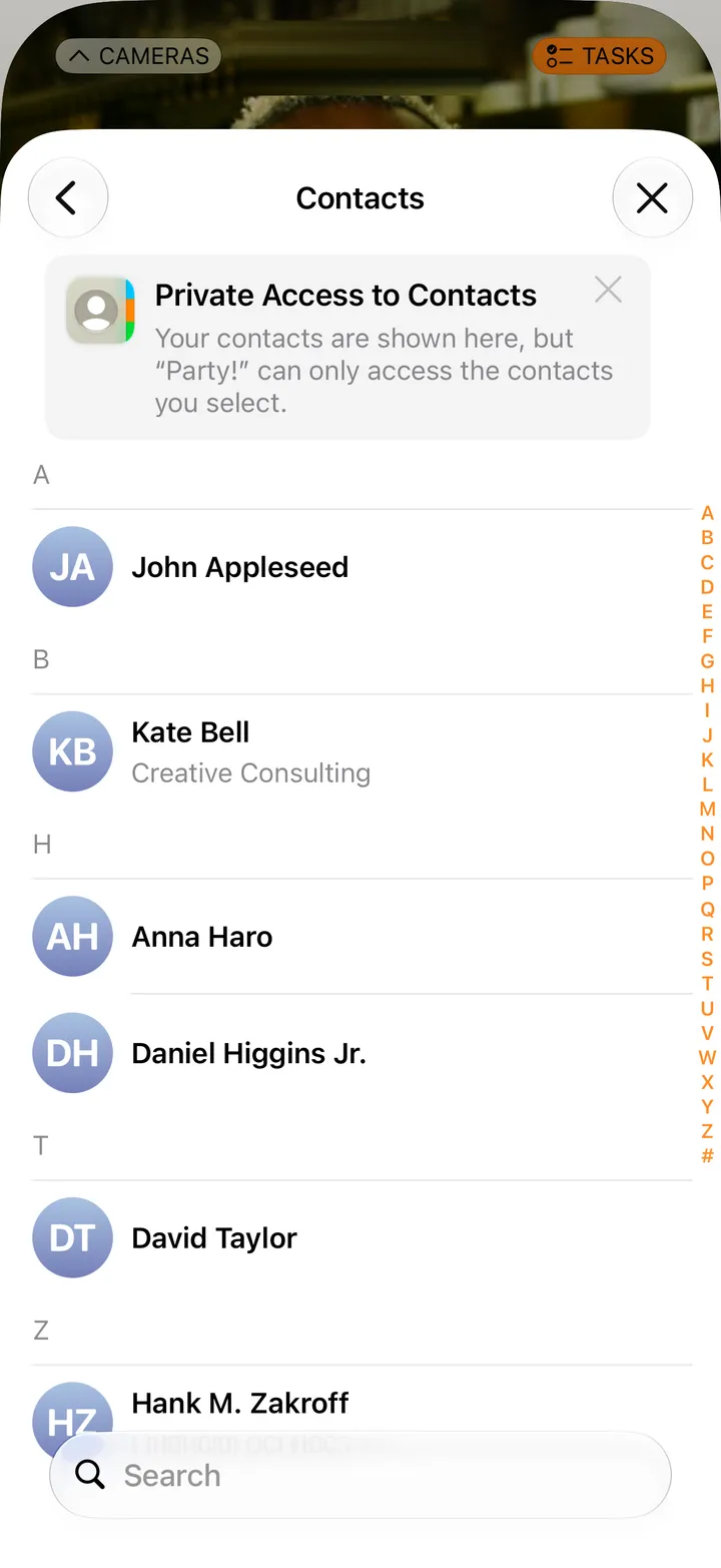 Step 3: Pick them from your contacts