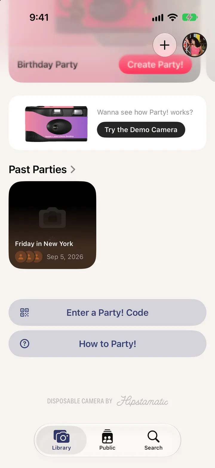 Step 1: Tap Enter a Party! Code