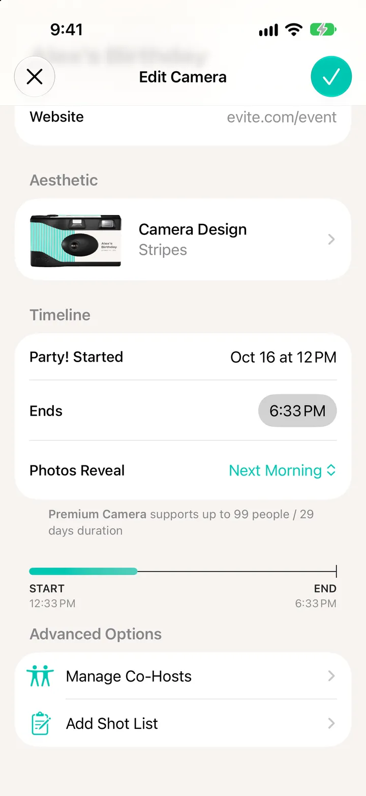 Step 2: Tap Camera Design