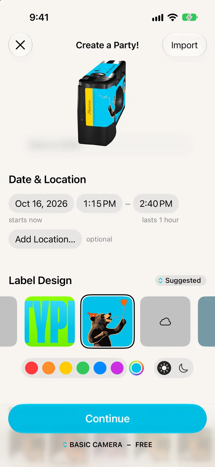 Step 4: Set the time and place